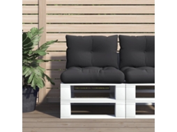 Almofadões De Paletes 2 Pcs Tecido Preto Dkd Home Decor