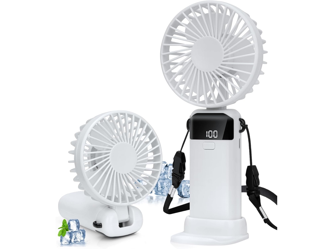 Ventilador De Mesa Recarregável Com Circulação Ar