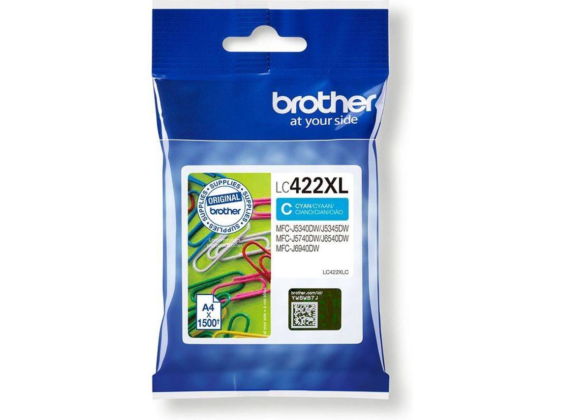 Tinteiro BROTHER XL Ciano (LC422XLC)