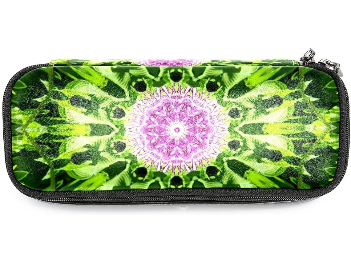 Estojo Lápis Com Estampa De Mandala, Verde, Grande Capacidade, Ideal Escola, Escritório, Adultos, Meninas
