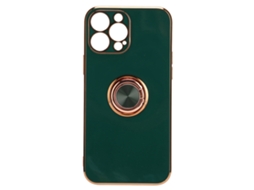 Capa de Celular EOOCOO com Anel de Suporte e Revestimento de Ouro Rosa
