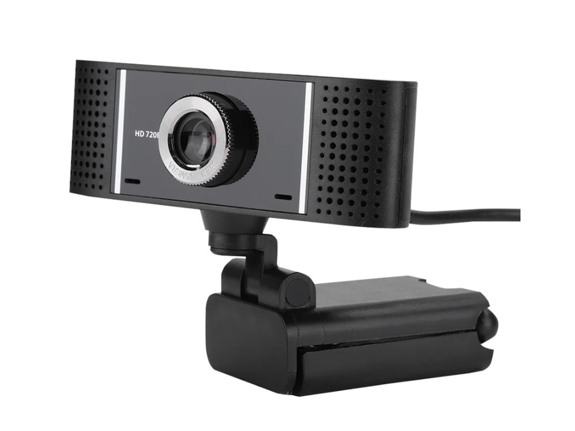 Câmera de computador Bestvite A5 720P HD, USB, dobrável e giratória, preta