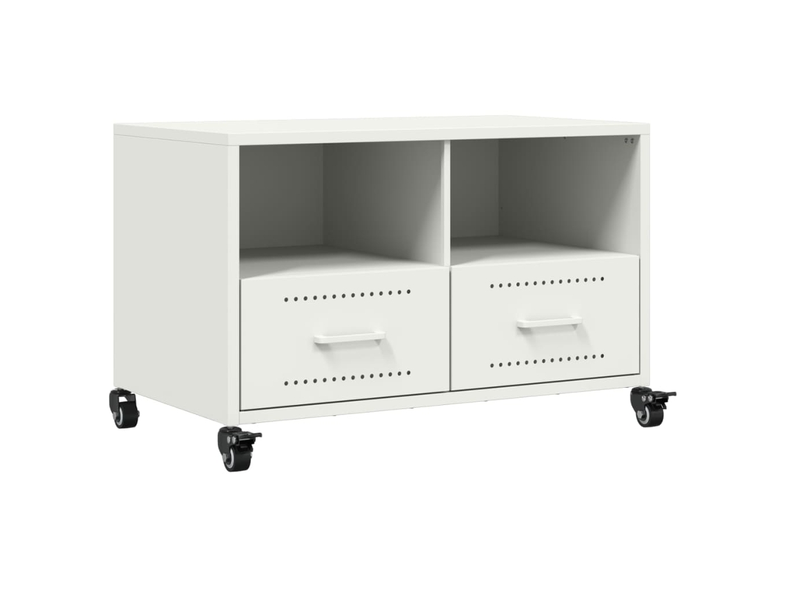 Móvel de Tv 68x39x43,5 Cm Aço Branco MAISON EXCLUSIVE
