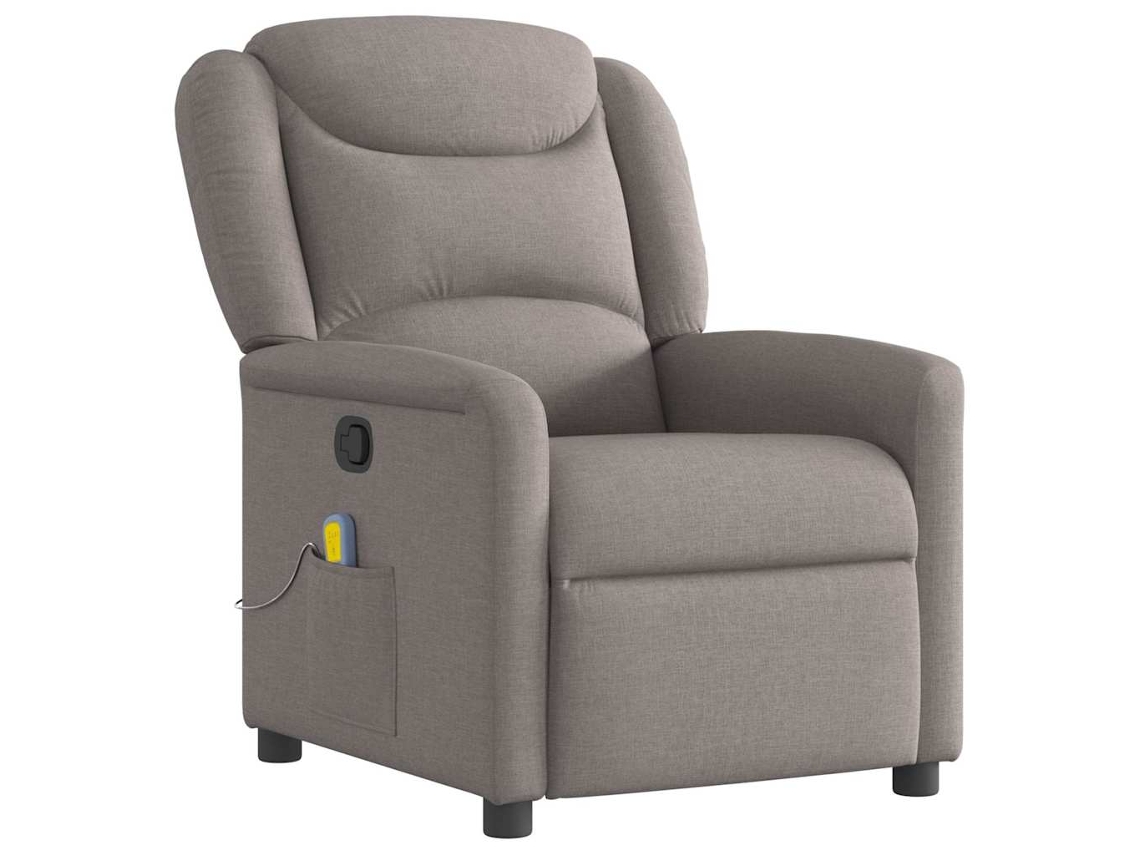 Massage Recliner Chair, Massage Recliner Chairs Vidaxl Cinzento-acastanhado Tecido