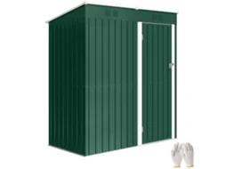 Abrigo De Jardim Aço Galvanizado Cor Verde 163x90x179 Cm Outsunny