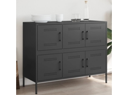 Aparador 100,5x39x79 cm Acero Negro