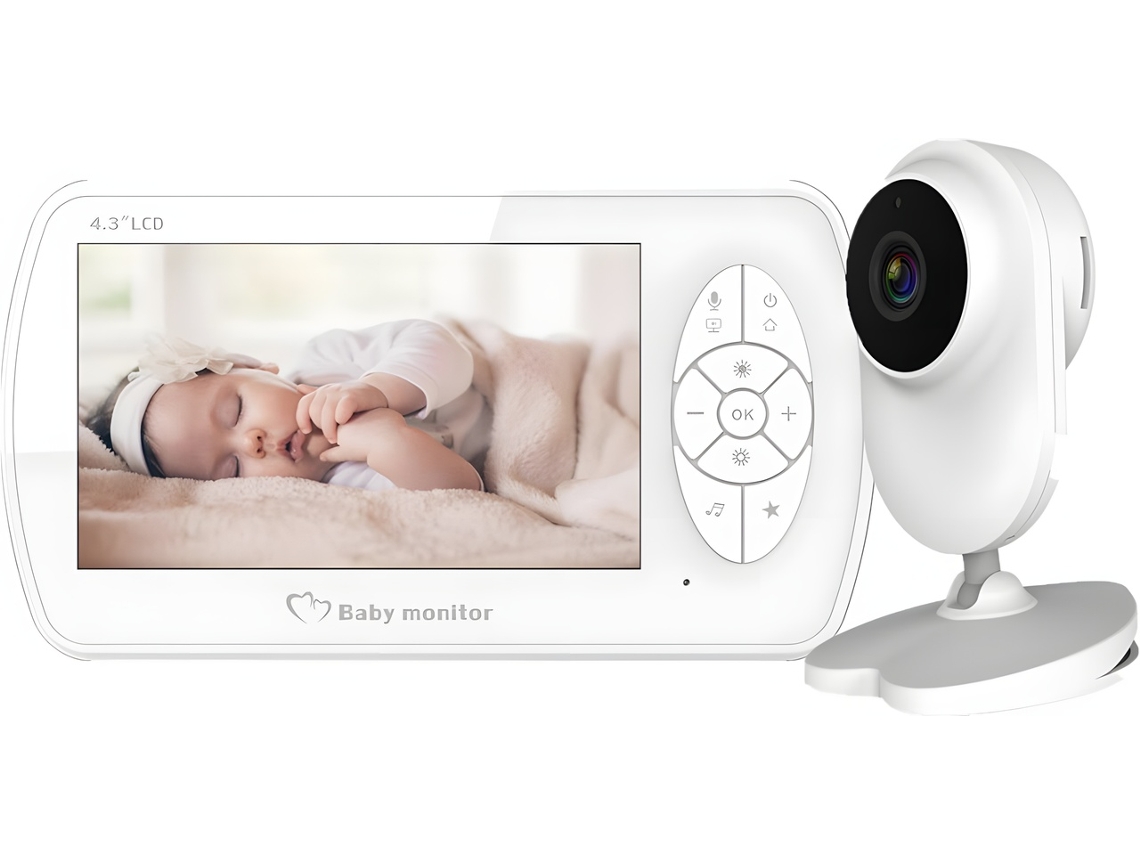 Elysve Intercomunicador Para Bebé K520 (vídeo 4.3 Branco)