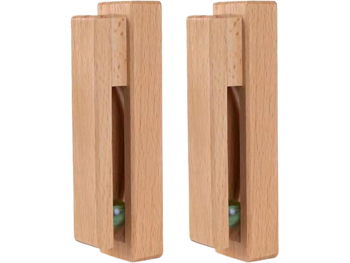 Conjunto De 2 Suportes Parede Para Toalhas, Em Madeira De Faia, Com Dimensões De 5, 1x 1, 8x 3, 2 Polegadas, Com Encaixe