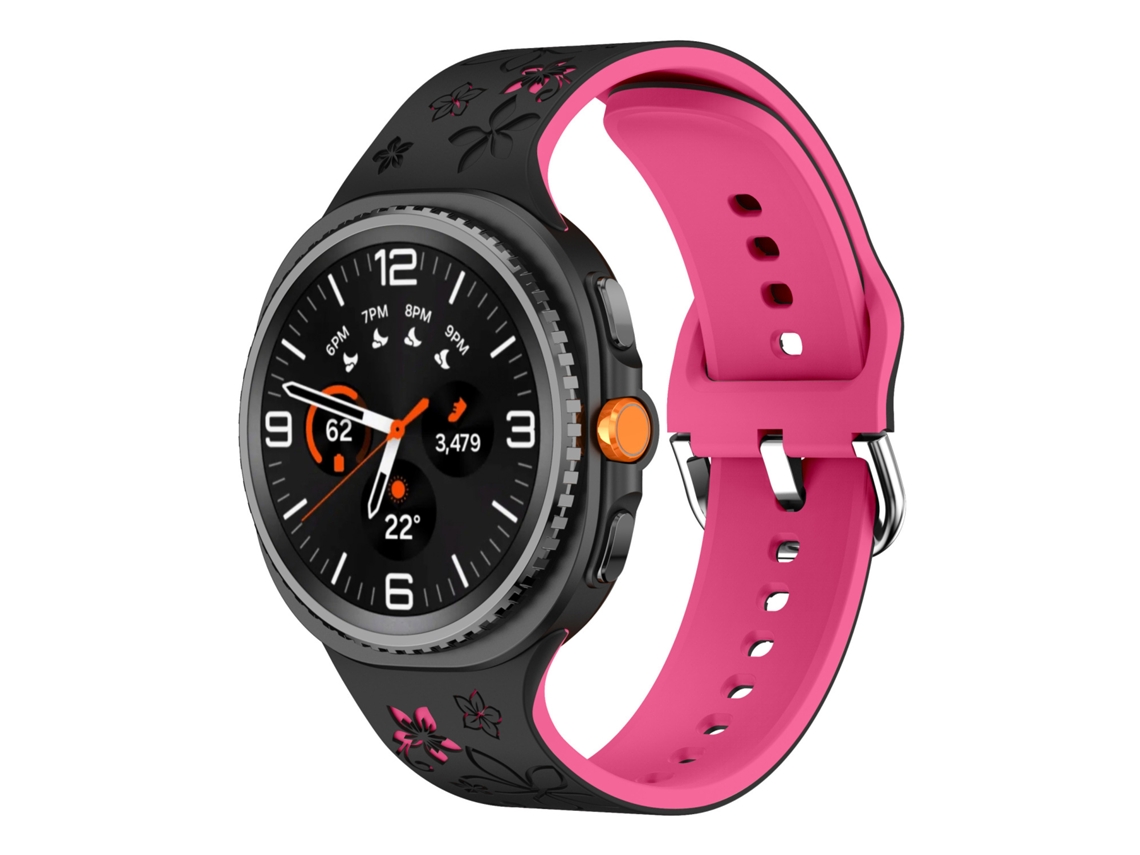 Pulseira de silicone rosa escuro para Samsung Galaxy Watch 9 40/44mm