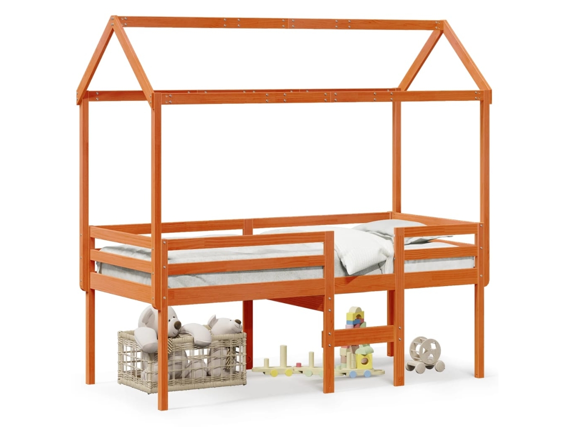 High Sleeper Bed, High Sleeper Beds Vidaxl Marrom Madeira De Pinho (75 X 190 Cm)