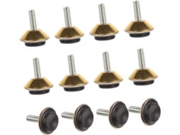 Nuobesty Conjunto De 12 Pés Niveladores Ajustáveis Para Móveis Com Deslizadores Metálicos Giratórios, Pés Resistentes