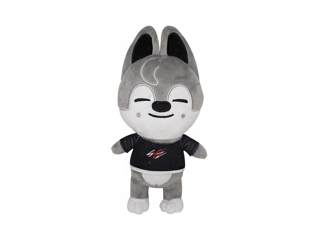 Peluche de Husky Cinza 20 Cm 1 Unidade