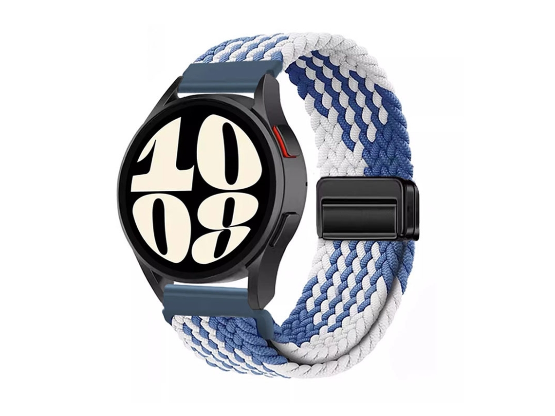 Pulseira GT6 em Nylon Trançado com Data Magnética, Compatível com Huawei Watch 5, Samsung Galaxy Watch 7, Xiaomi S4 E