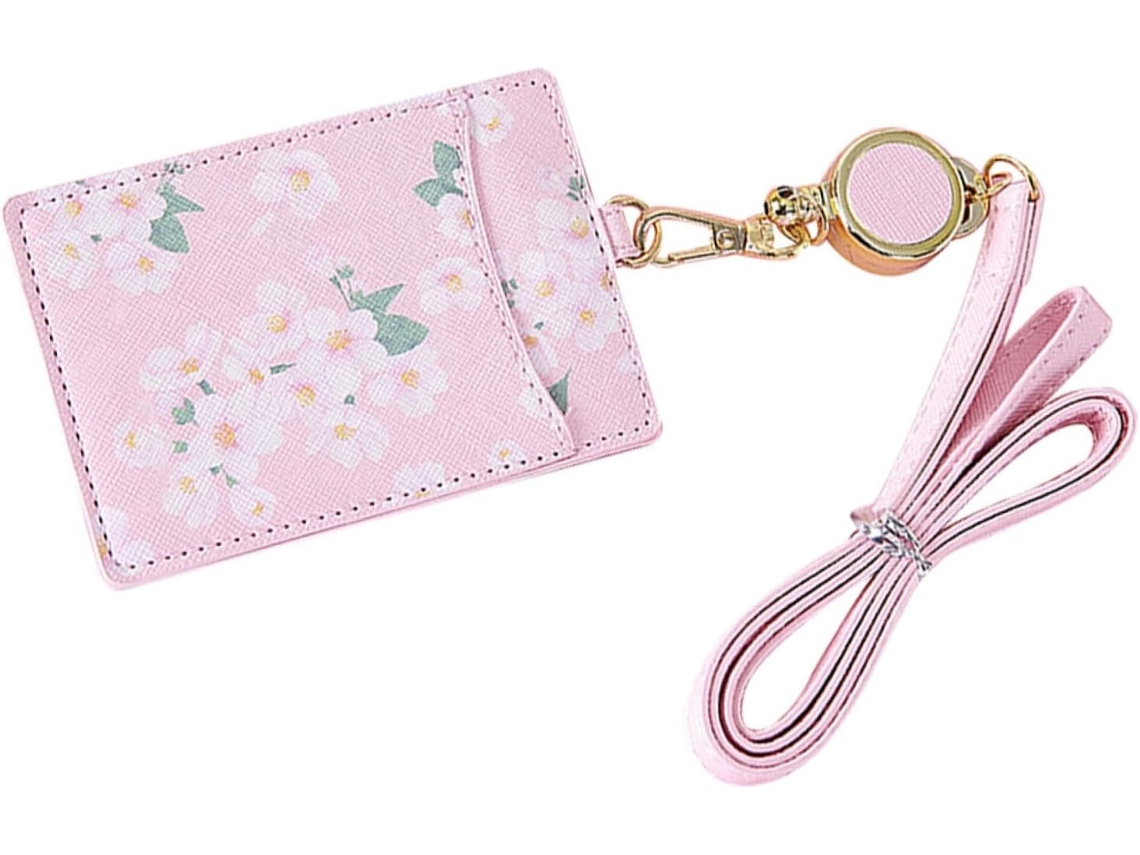 Lurelia Porta-crachá Vertical Com Cordão Em Couro Pu Para Escritório E Escola