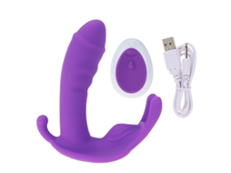 Vibrador De Massagem Com Controle Remoto Sem Fio Vestvel Para Mulheres (roxo)