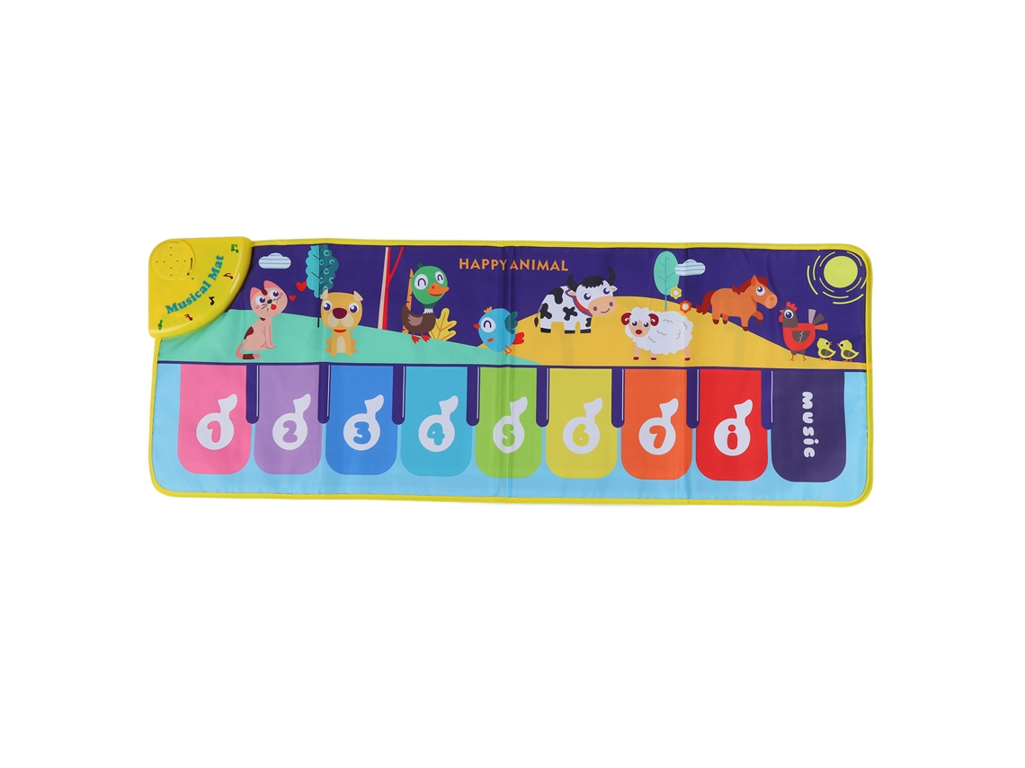 Primerox manta Musical Infantil Piano 100x36cm Tapete Educativo Dança Brinquedo 3+ Anos