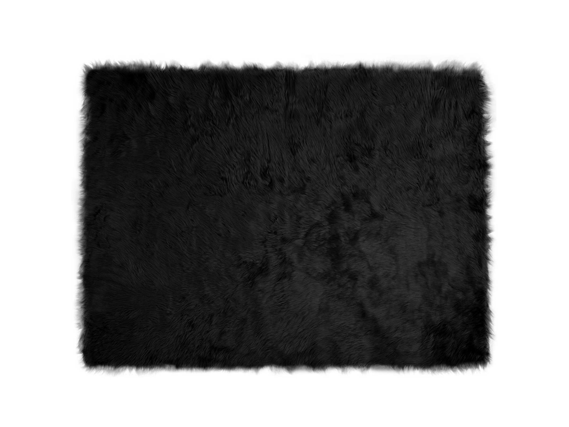 Conjunto 1 Tapete Vidaxl Preto Poliéster (160 X 230 Cm)