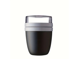 Lancheira com Divisor, 500ml + 200ml, Preto Nórdico ZYBLSSBB