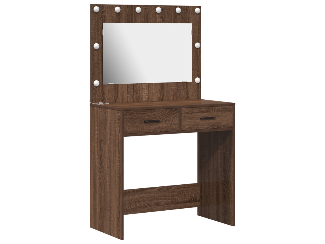 Conjunto 1 Mesa De Vestir Vidaxl Castanho Derivados De Madeira (78,5 X 41 X 135 Cm)
