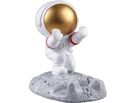 Suporte Para Celular De Astronauta (dourado), Suporte Para Celular De Mesa Com Imagem De Astronauta E Estátua De Astronauta, Suporte Criativo Para Cel