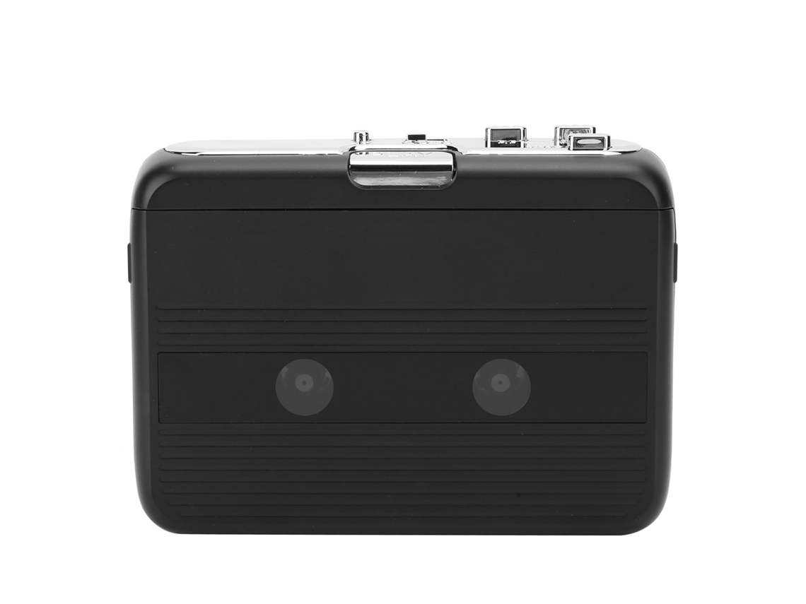 Aetheria reprodutor de Fita Bluetooth Portátil com Rádio Fm e Função de Autoreverse Noire