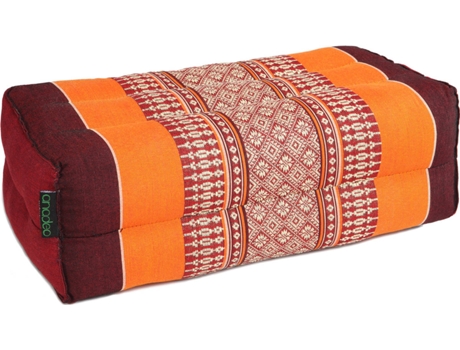 Almofada Ioga e Meditação  Standard Fibra 100% Natural de Alta Densidade Laranja Borgonha- X1