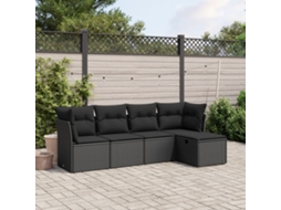 Conjunto de Sofás de Jardim HARLANV1 com Almofadões Madeira Abeto de Douglas