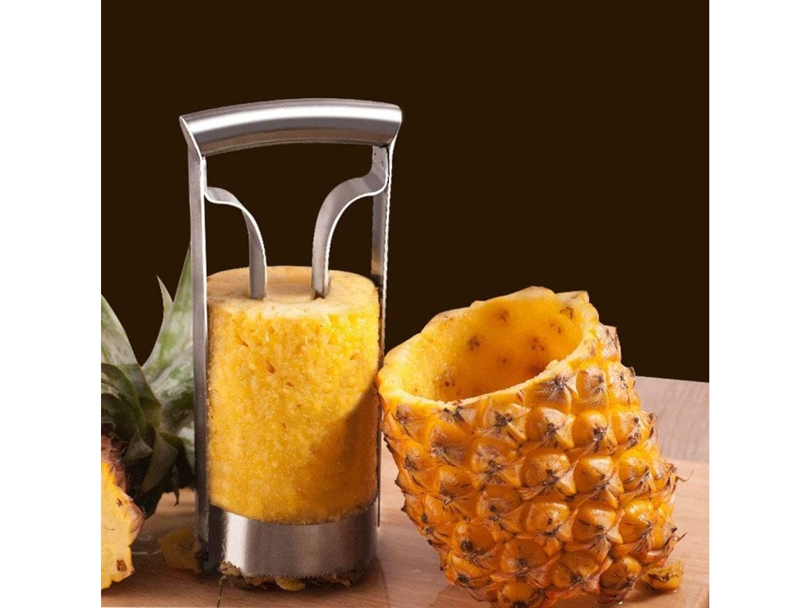 Alicate para abacaxi Nova Line, aço inoxidável, descascador e fatiador de frutas | S/MARCA