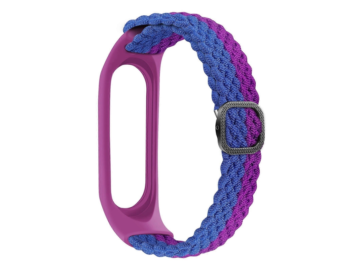 Pulseira Trançada Listrada Para Xiaomi Mi Band 6/5