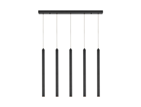 Suspensão Tubo 5x10w G9 Preto Ip20 Braytron