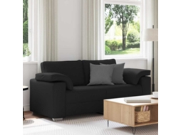 Vidaxl Sofá De Dois Lugares Preto 180 Cm Tecido