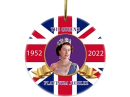 Pingente Comemorativo 70º Aniversário Rainha Britânica Jovem