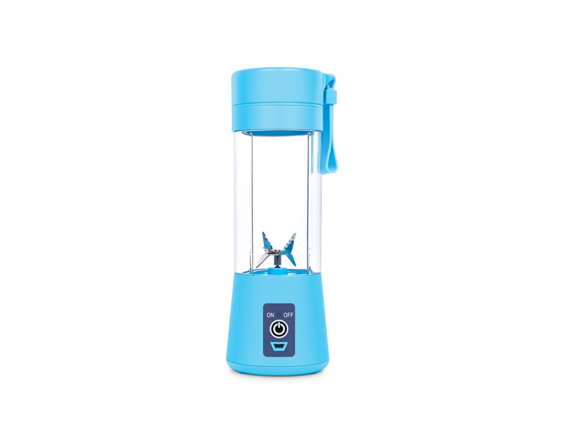 Mixer Portatil para Smoothies de 380 Ml, Pequeno e Recarregavel, 6 Laminas de Aco Inox, Cor Azul ZYBLSSBB