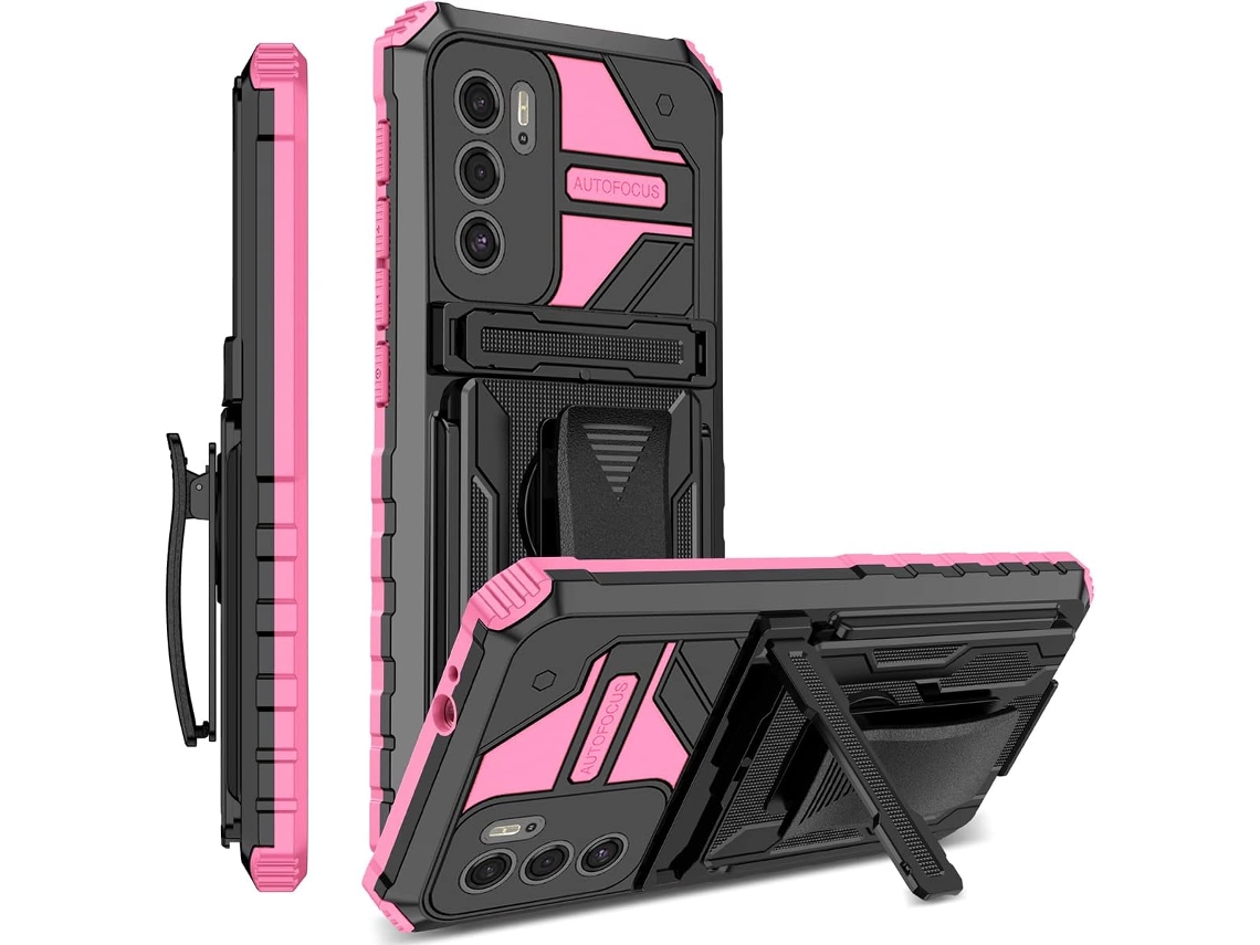 Capa Braçadeira Cintos Proteção Militar para Oppo Oppo A16 HONGWE. Anti-Choque Rosa