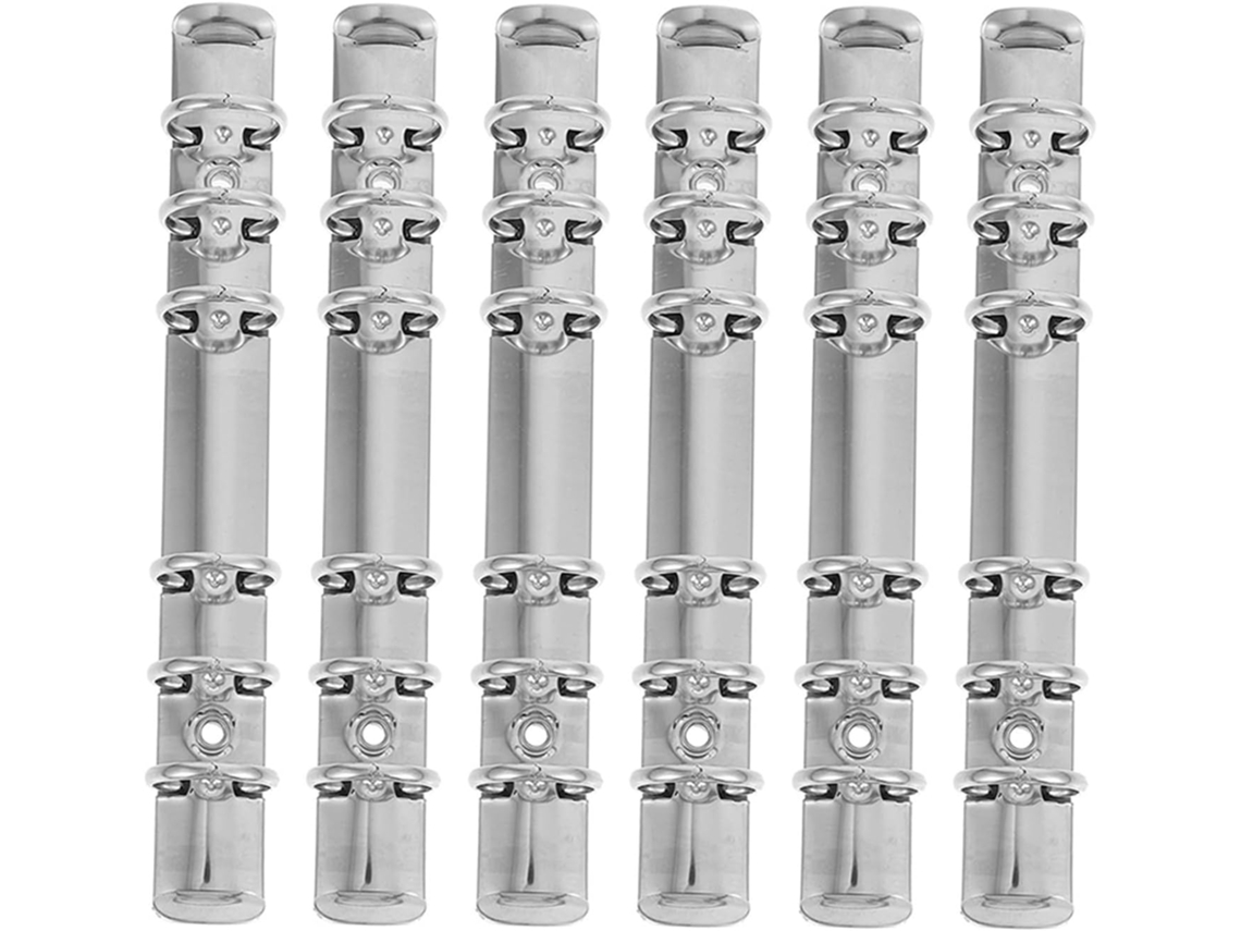 Argolas Para Fichário De Aço Inoxidável Cabilock, 6 Peças, Design Criativo, Acessórios Práticos Para Escritório E
