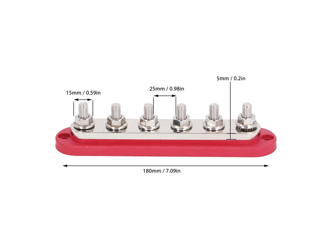 Conjunto De Blocos De Distribuição De Energia Laxiscreed 2 Peças, M8, 300a Para Sistemas 12-48v