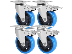 Rolos De Transporte, Rodízios Giratórios Com Freio, Transporte E Logística Industrial,4pcs Oem