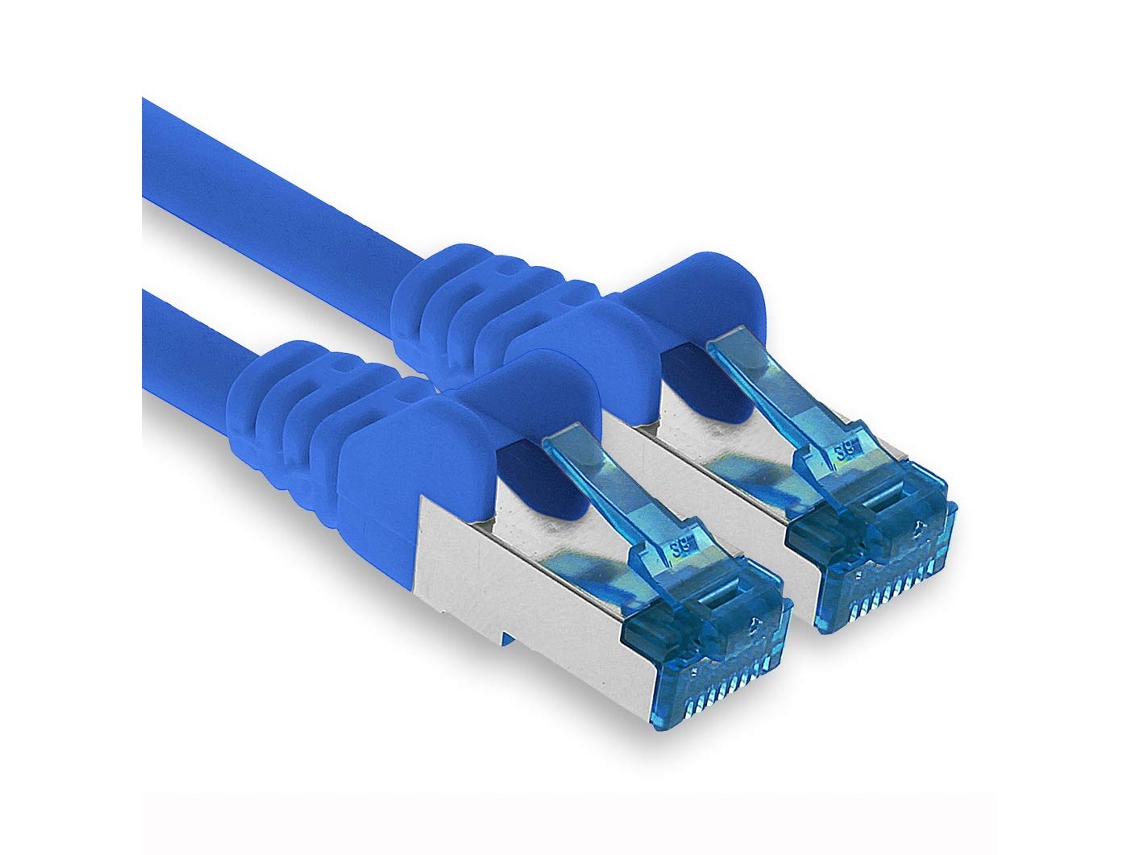 1 Cabo Ethernet De 2 M, Rede Lan, Cat6a Aquaforge (para Redes Gigabit, Roteadores, Switches, Modems Com Entrada Rj45 Azul)