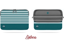 Sleeve Portátil LISBOA 13-14" (Verde - Azulado e Branca)