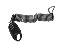 Candado De Câble Para Capacete De Bicicleta Moto Universal Portátil Antirrobo Com Senha Preto