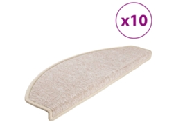 Conjunto de 10 Tapetes de Escada Cinza Claro Semicircular Grande MAISON EXCLUSIVE (65x24x4 cm)
