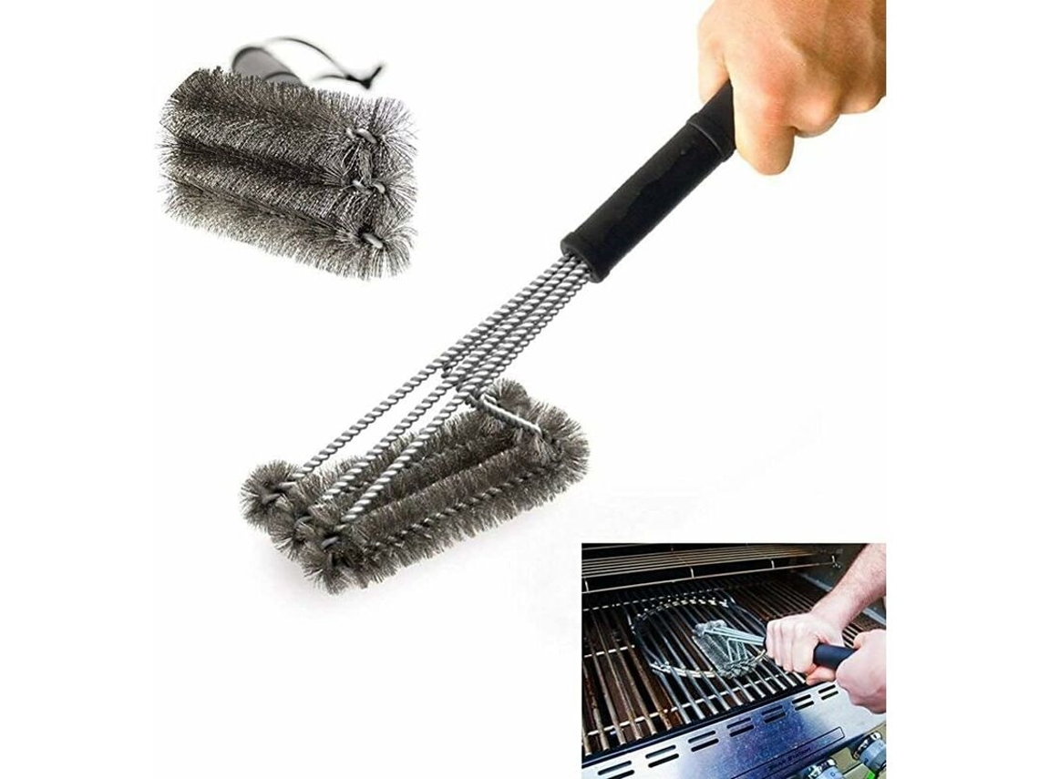 Escova para Churrasco de 45 Cm Escova Robusta para Grelhas com Cabo Longo Kit de Limpeza para Churrasqueiras DUREFORWARD