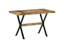 Vidaxl Mesa De Jantar 120x60x76 Cm Madeira De Mangueira Áspera