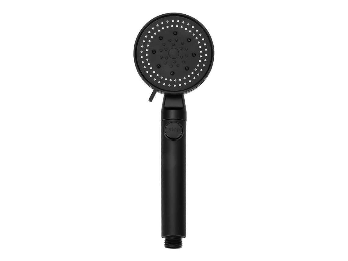 Jeringa de Ducha Presurizada de Plástico com 5 Funções de Spray para Banho Lar Hotel Dormitório 25x9cm Negro
