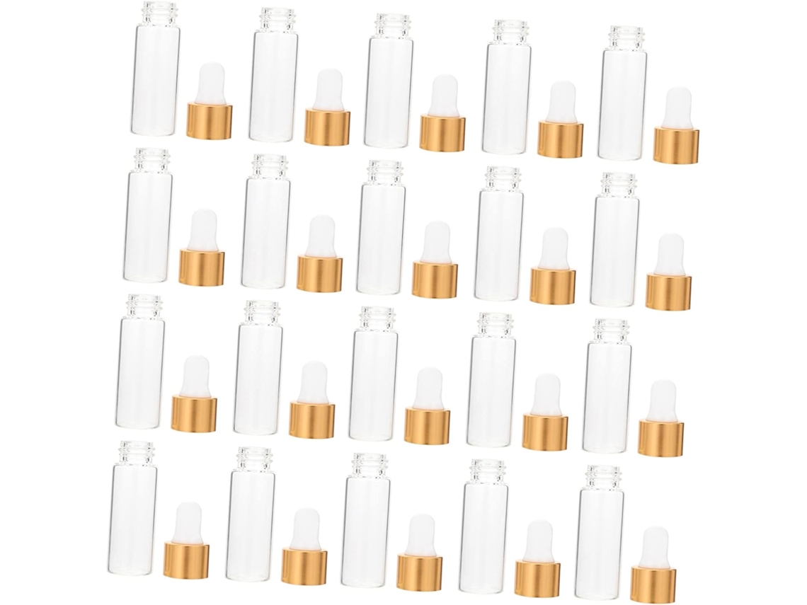 De 50 Mini Frascos Vazios Para Óleos Essenciais, Líquidos, Cosméticos E Viagens - Transparentes