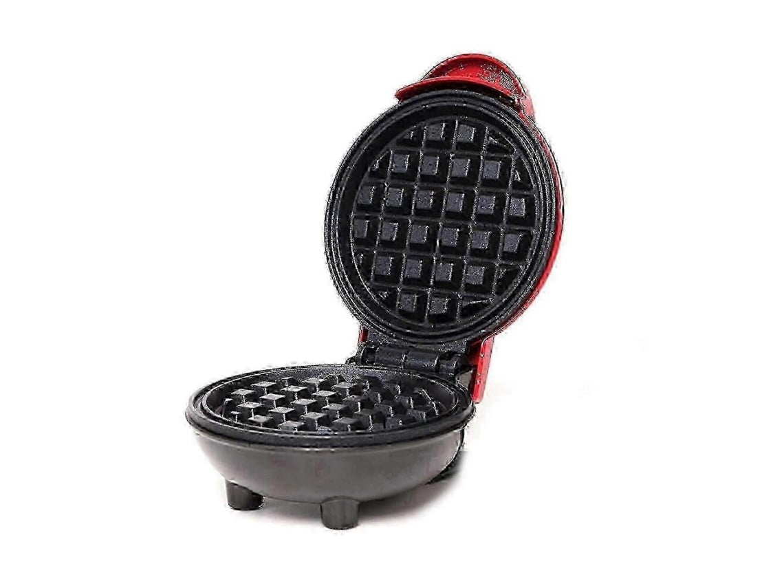 Mini Máquina De Waffles Portátil Multifuncional Getit Em Abs, Vermelha, Ideal Para Viagens E Trailers