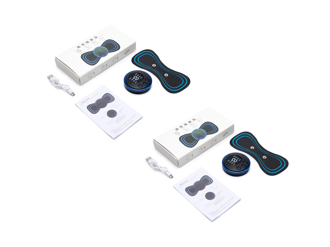 Massageador Elétrico Recarregável Para Pescoço, Adesivo Para Massagem Cervical Ems, Estimulador Muscular Para Costas, Alívio Da Do Aquaforge