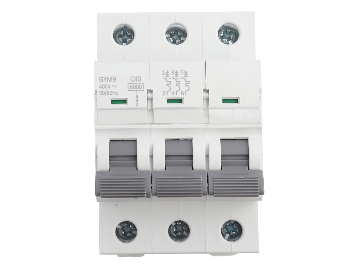 Disjuntor Gym9-c65 3p 40a 230/400vca 50/60hz Ip20 Protetor De Fuga Elétrica Disjuntor De Corrente