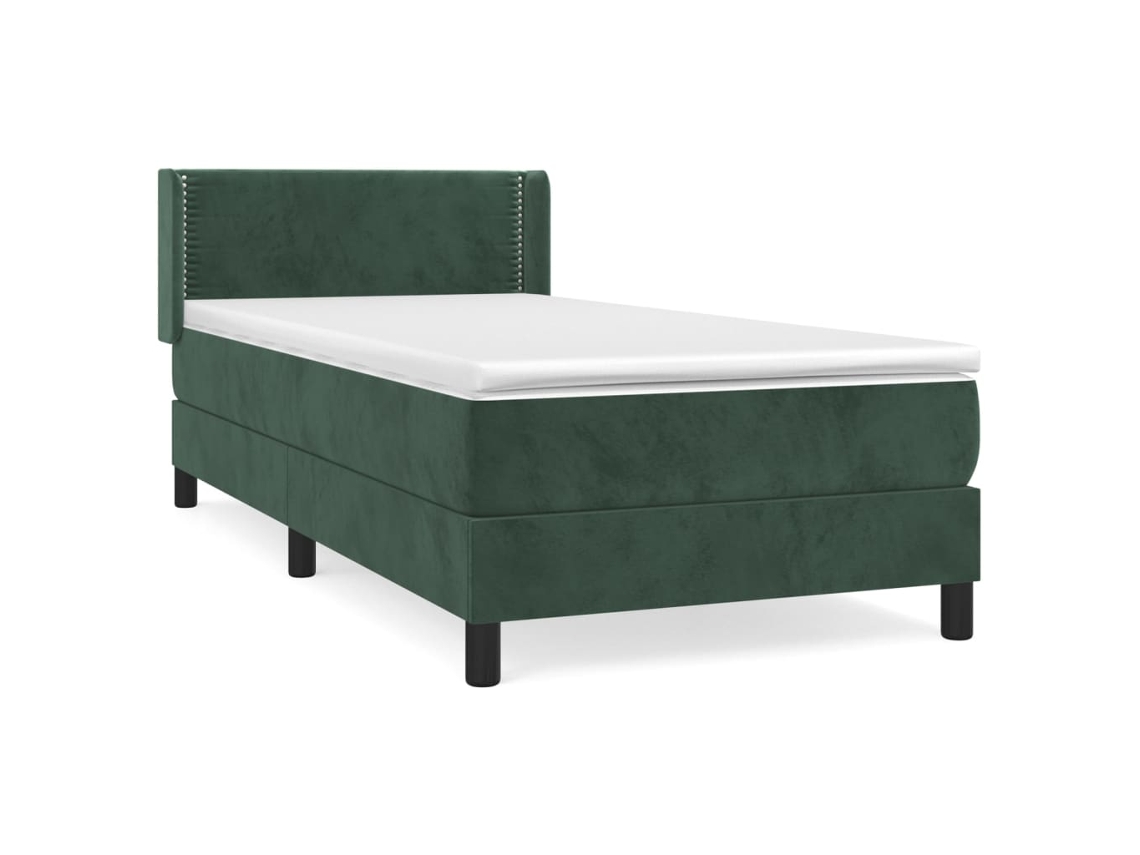 Box Spring Bed, Box Spring Beds Vidaxl Verde Veludo (100 X 200 Cm)