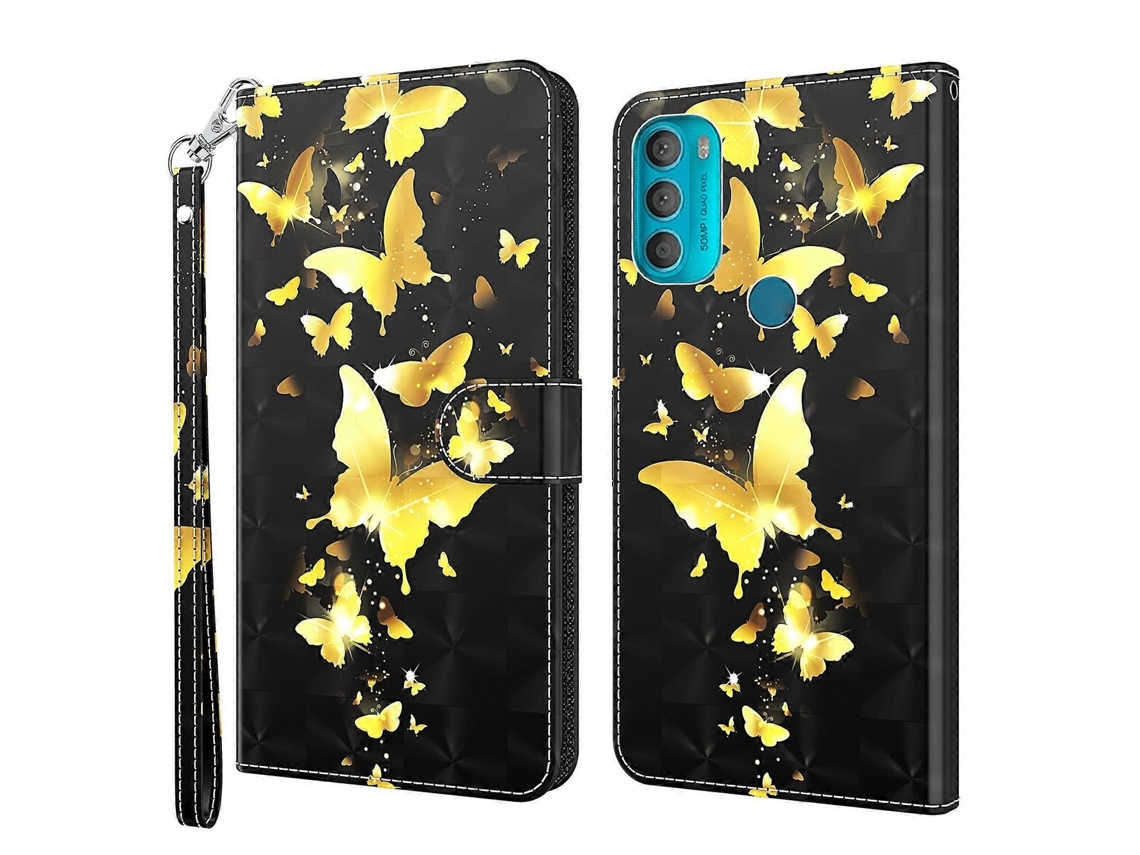Capa Para Celular Motorola Moto G71 5g Com Estampa 3d Em Tpu + Couro Pu